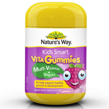 效期25.2  Nature's Way Kids Smart 佳思敏 儿童果蔬复合维生素软糖 60粒