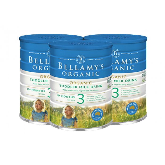 【澳洲直邮】Bellamy's 贝拉米有机奶粉900g 3段 三罐装（包邮包税）