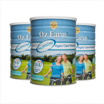 【澳洲直邮】效期25.6 Oz Farm中老年高钙无蔗糖牛奶粉900g 3罐装（包邮包税）