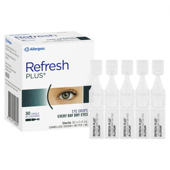 效期24.11  Refresh加强版润滑滋养眼药水30支便携装 每支0.4ml