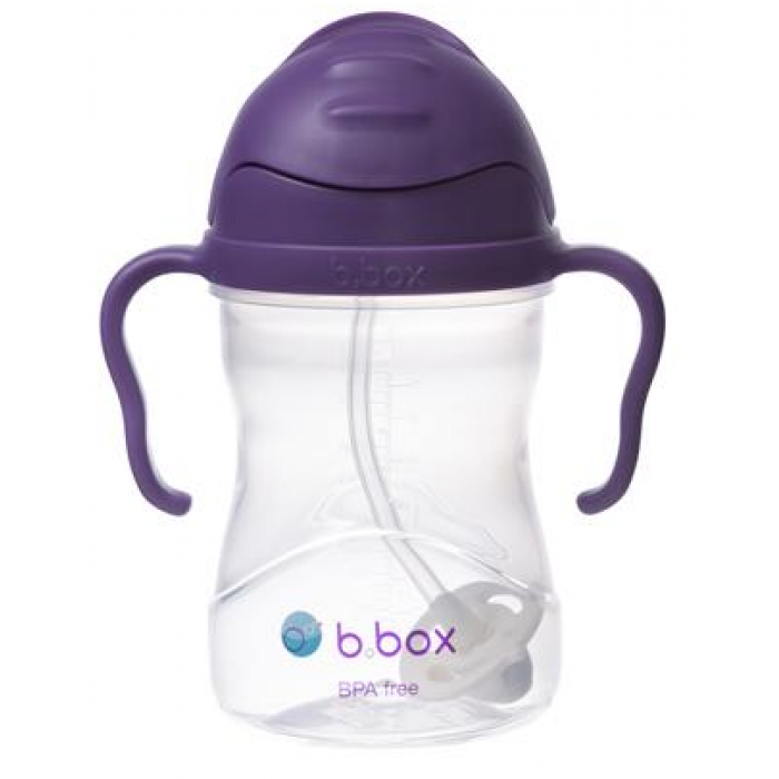 B.box新版婴幼儿重力球吸管杯 水杯 240ml 葡萄紫色