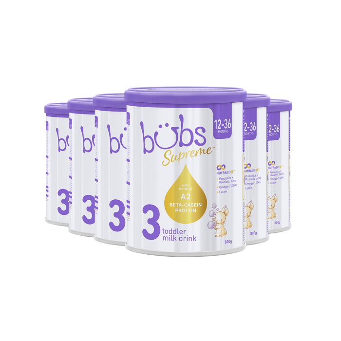 Bubs 贝臻A2 β-酪蛋白牛奶粉 3段 800g 6罐（包邮包税）