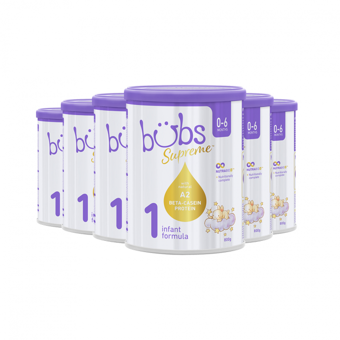 Bubs 贝臻A2 β-酪蛋白牛奶粉 1段 800g 6罐（包邮包税）