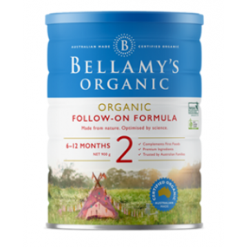 【保税仓发货】Bellamy's 贝拉米有机奶粉900g 2段 三罐，下单请备注收件人身份证号码