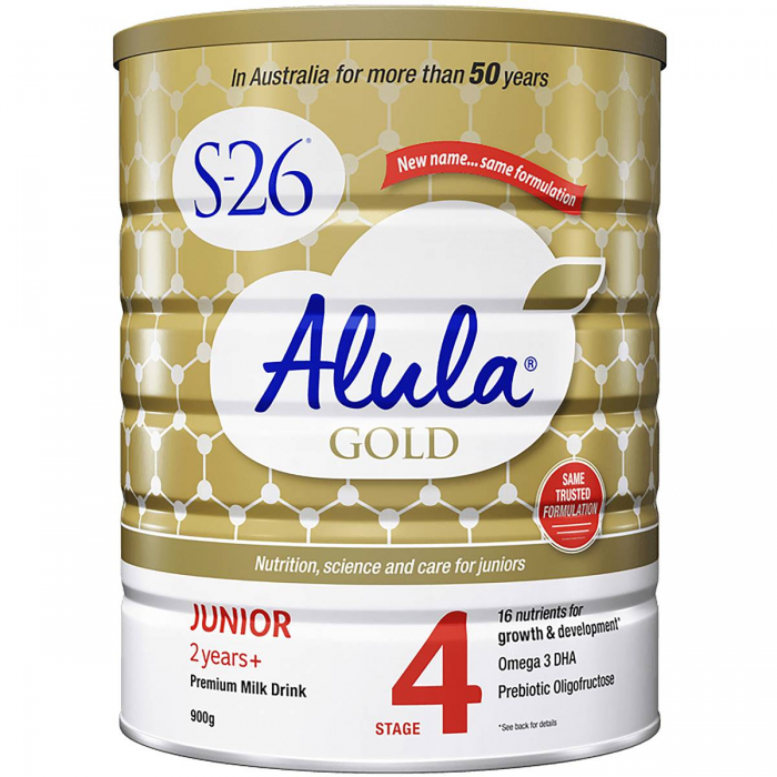 【澳洲直邮】效期25.5 惠氏Aluna S26 婴儿奶粉金装4段 2岁+ 900g 三罐装（包邮包税）